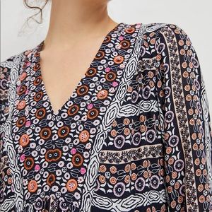 Anthropologie Maeve Naomi Embroidered Tunic Dress